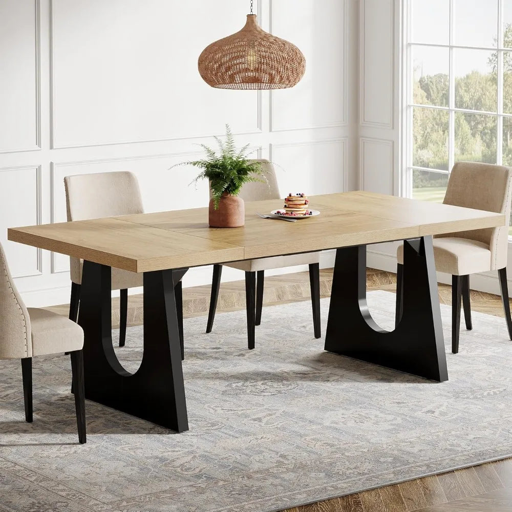 71" Wood Rustic Rectangular Dining Table