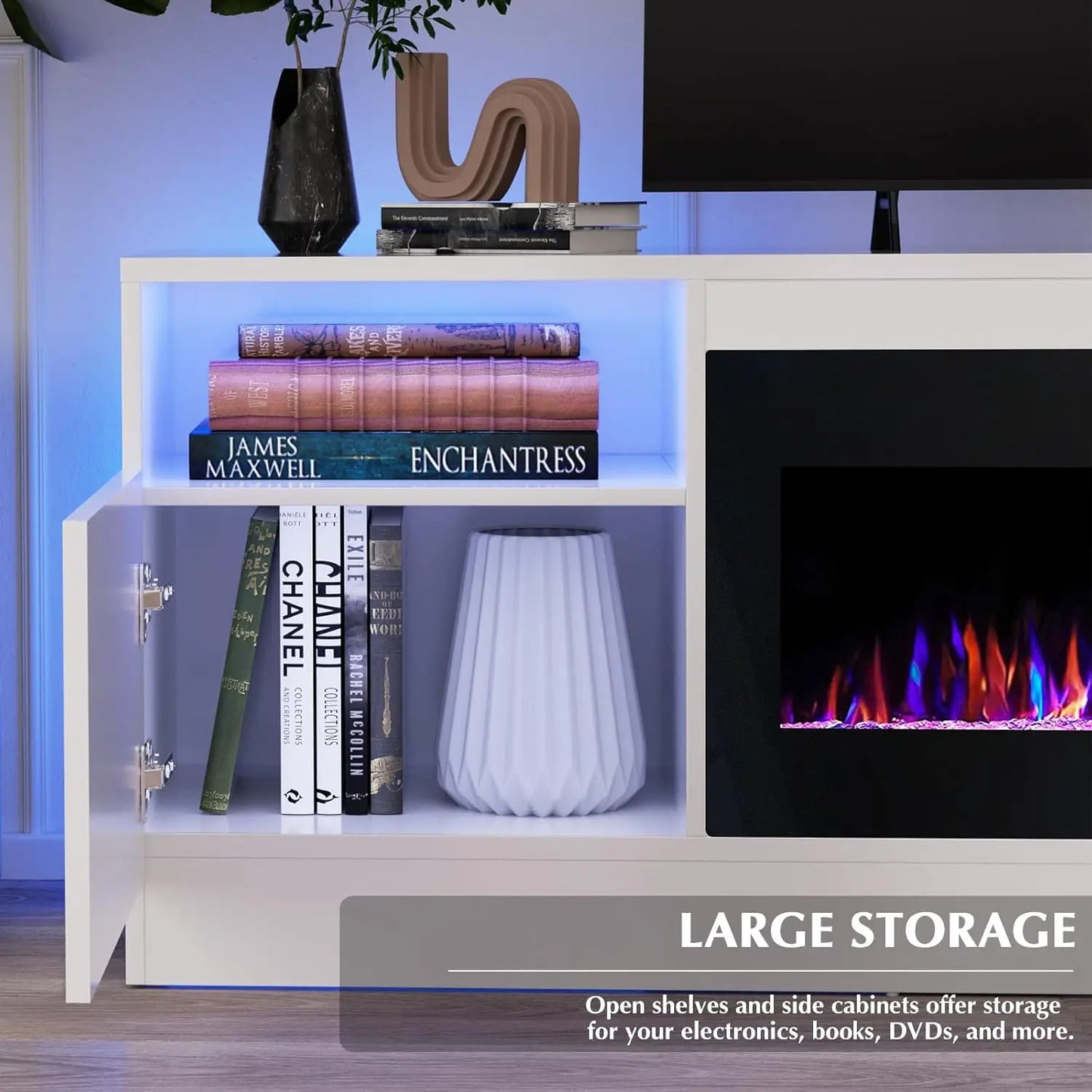 70" Modern Entertainment Center with Fireplace