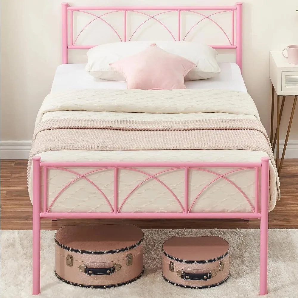 Pink Twin Simple Bed