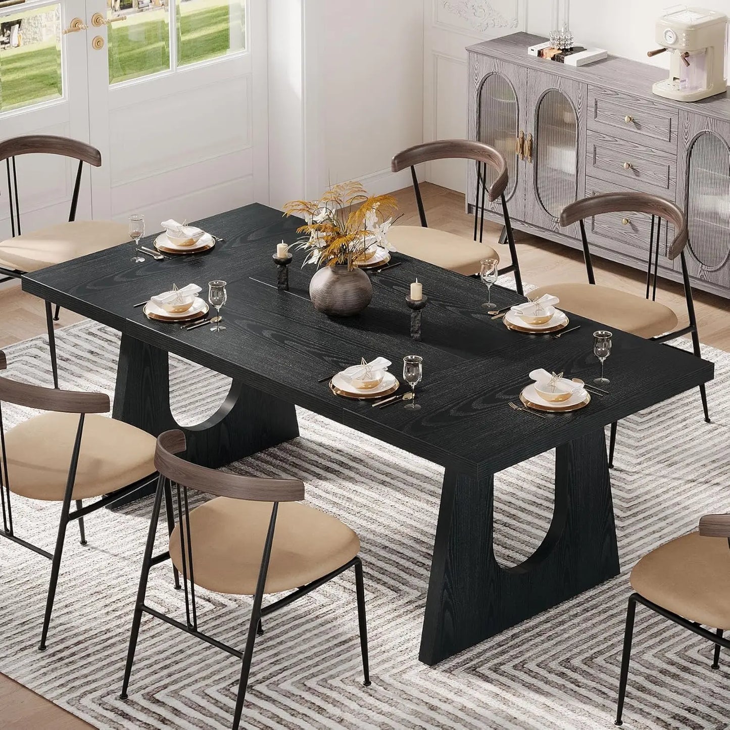 71" Wood Rustic Rectangular Dining Table
