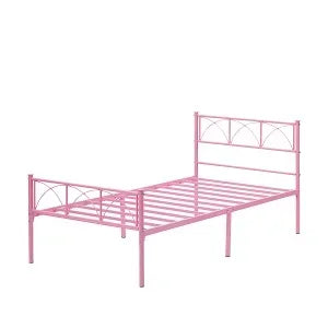 Pink Twin Simple Bed