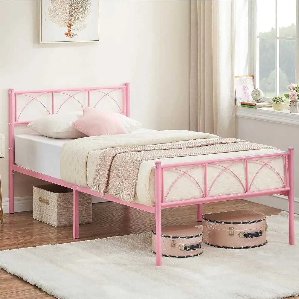 Pink Twin Simple Bed