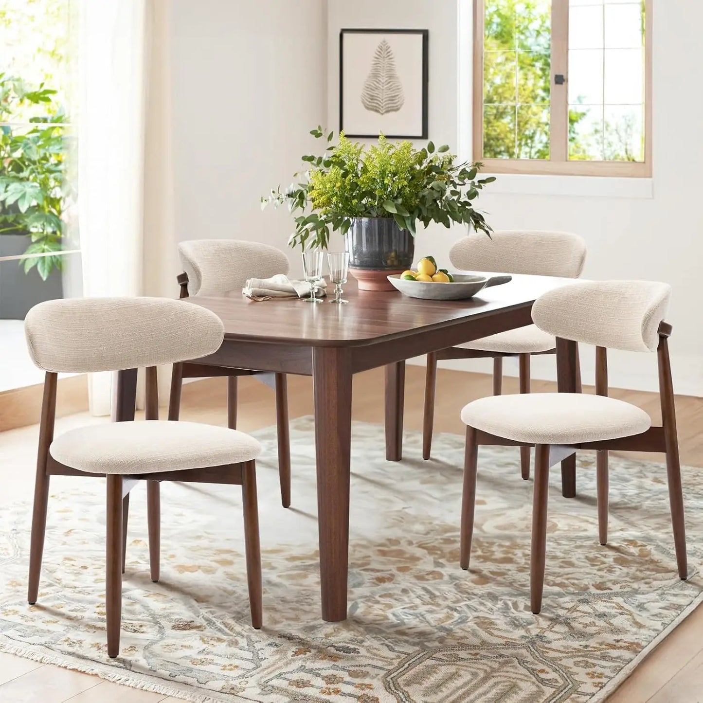 Modern Upholstered Dining Chairs Set of 2