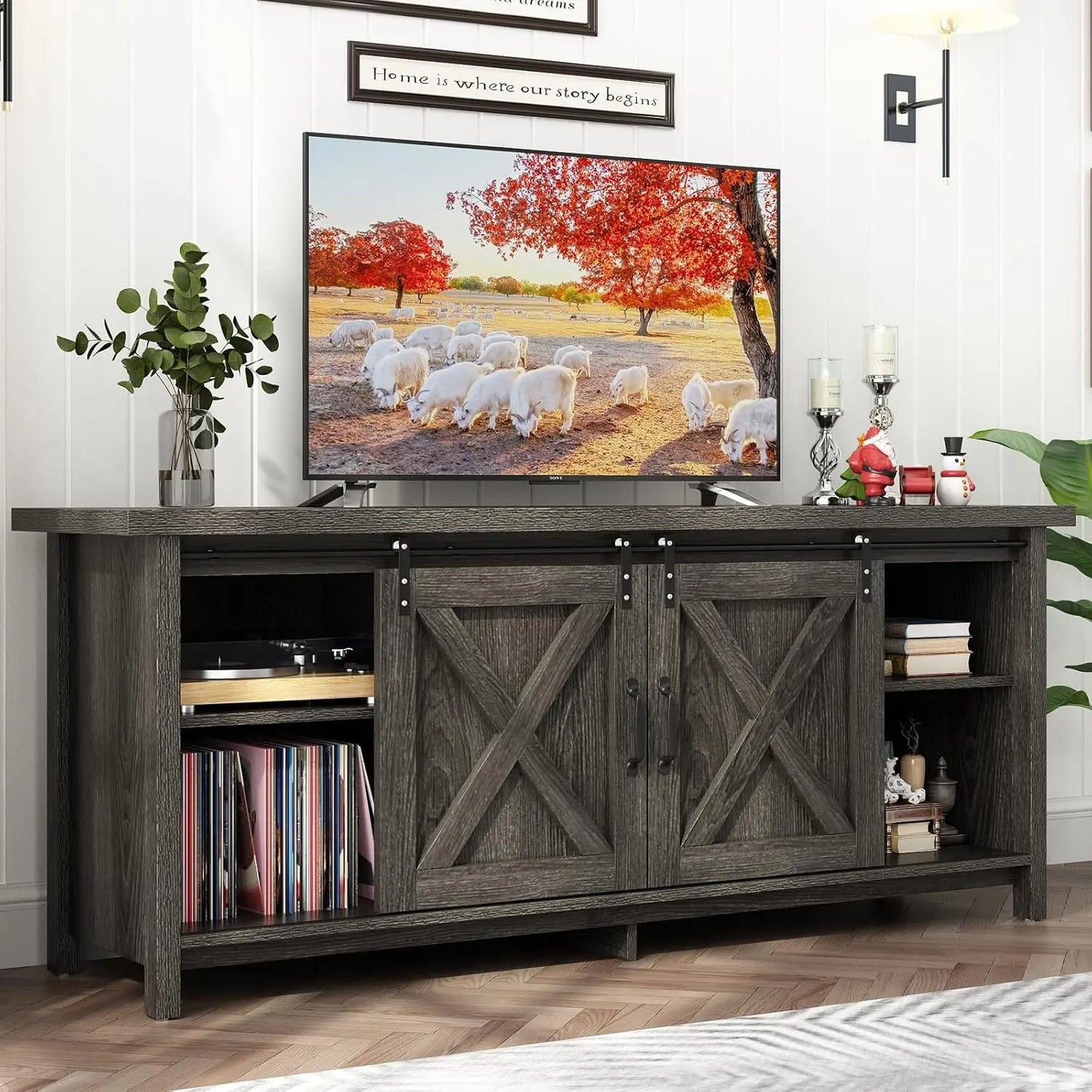 Rustic Farmhouse Entertainment Center