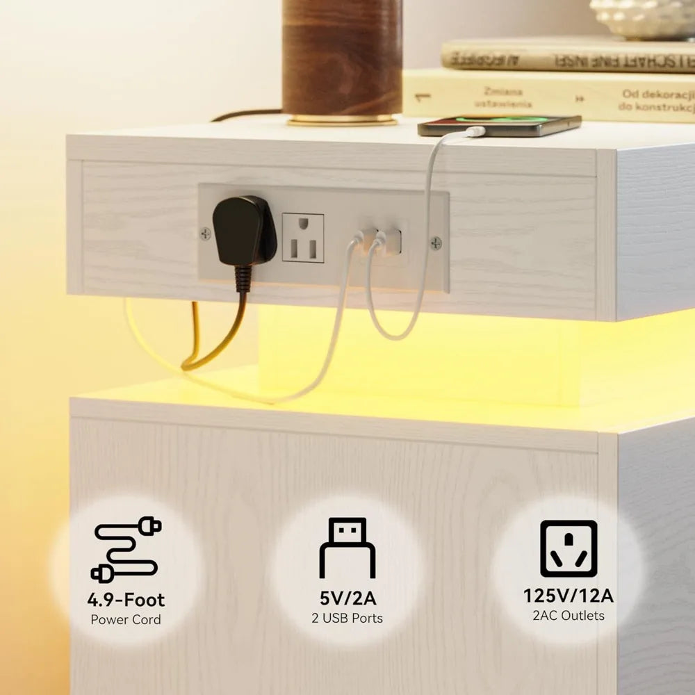Modern Night Stand Set of 2