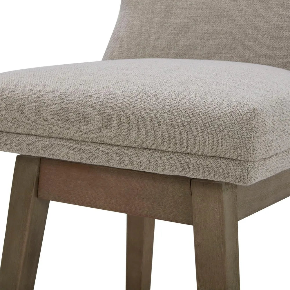 Upholstered Swivel Bar Stools Set of 2