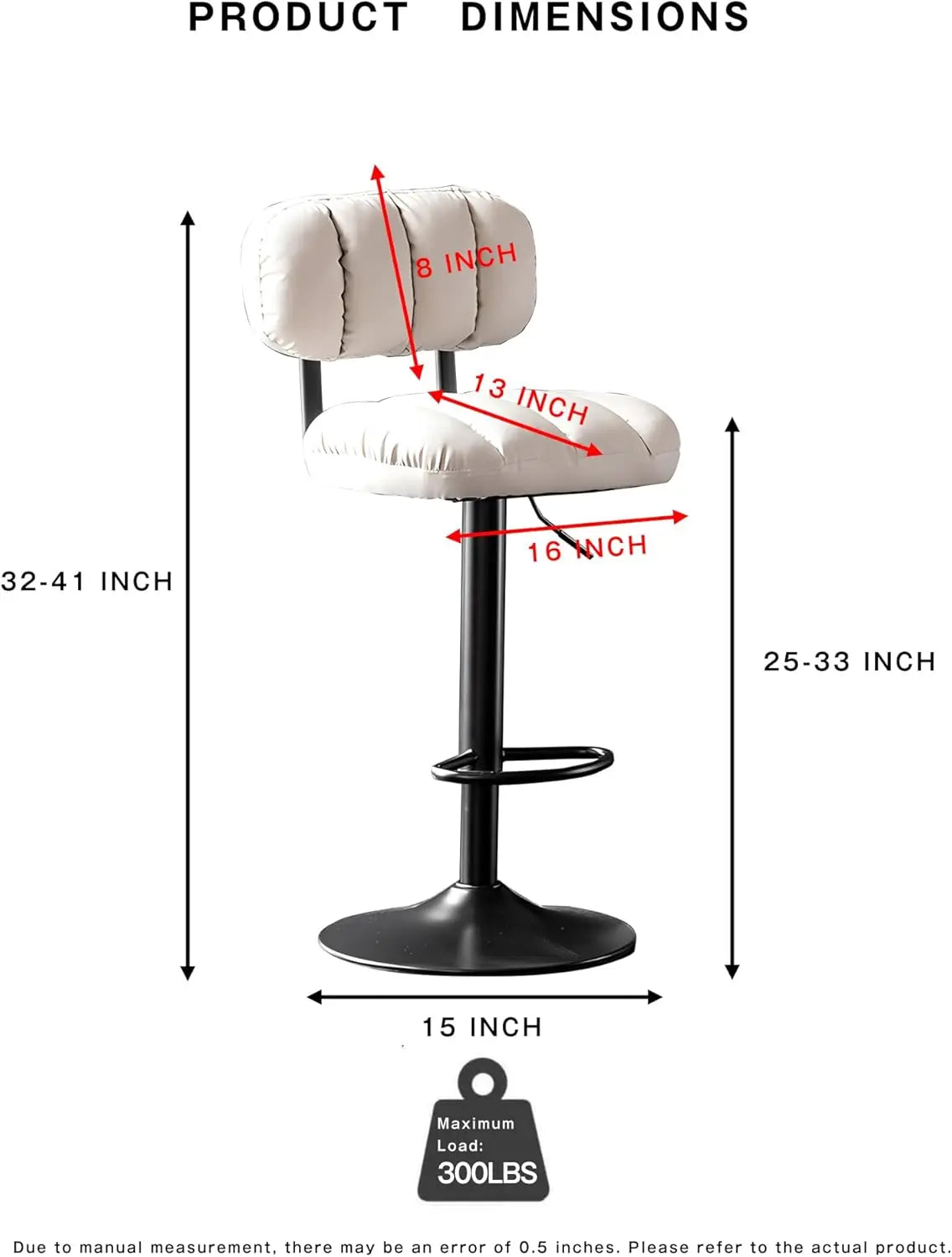 Modern Swivel Bar Stools Set of 2