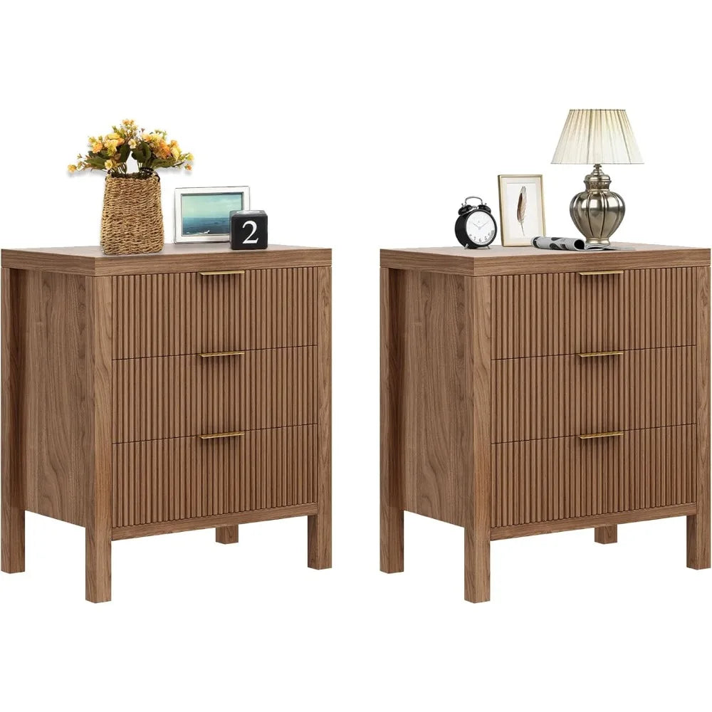 Fluted Farmhouse Nightstand