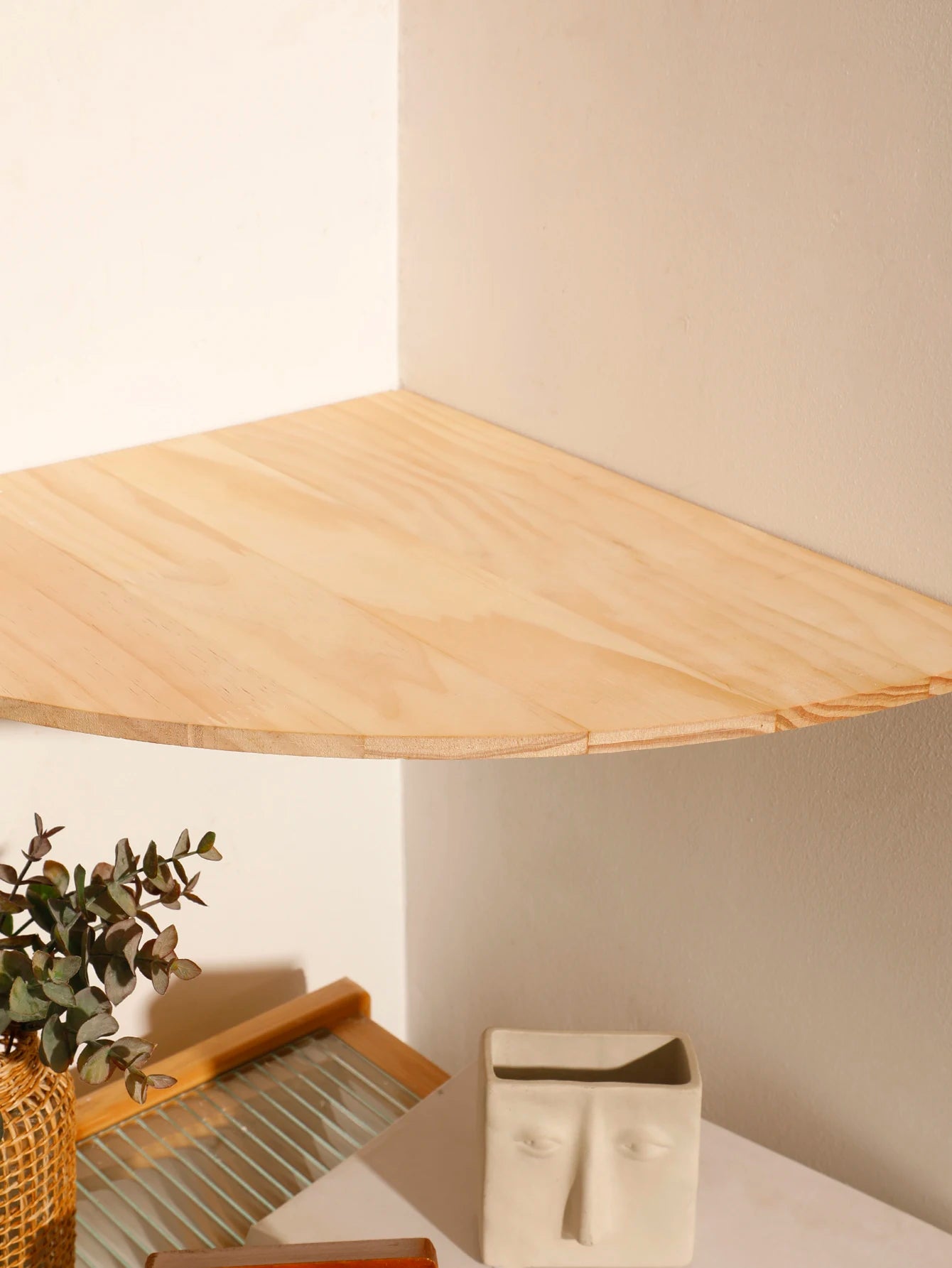 Wood Floating Corner Wall Corner Shelves
