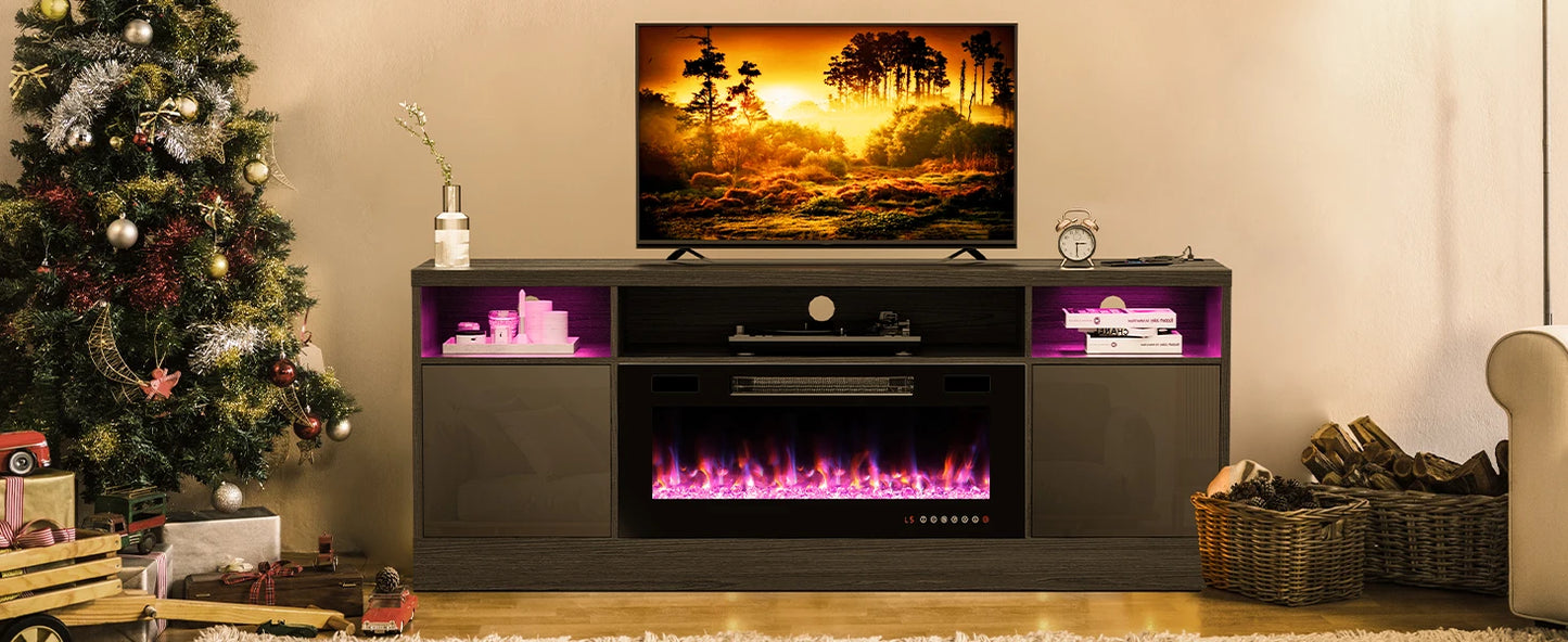70" Electric Fireplace Entertainment Center
