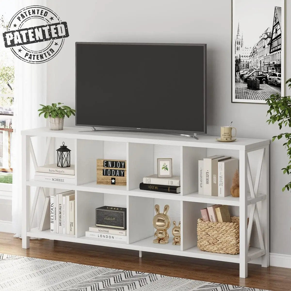 62" Horizontal Bookcase Cubby