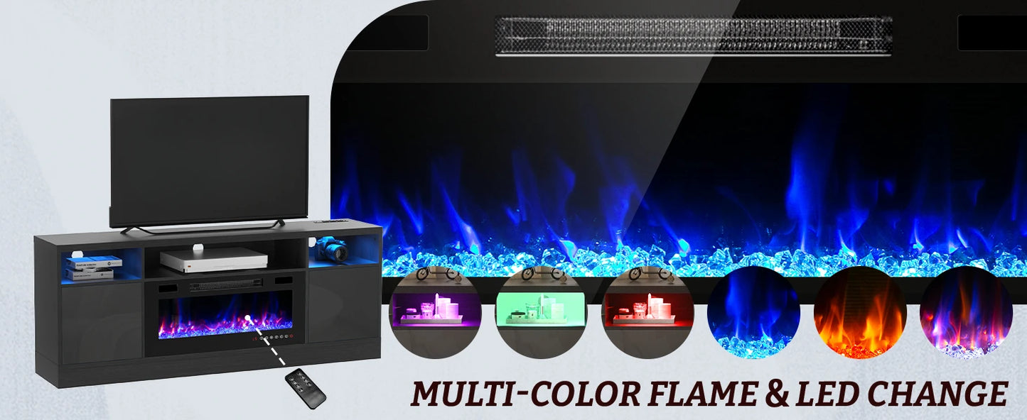 70" Electric Fireplace Entertainment Center