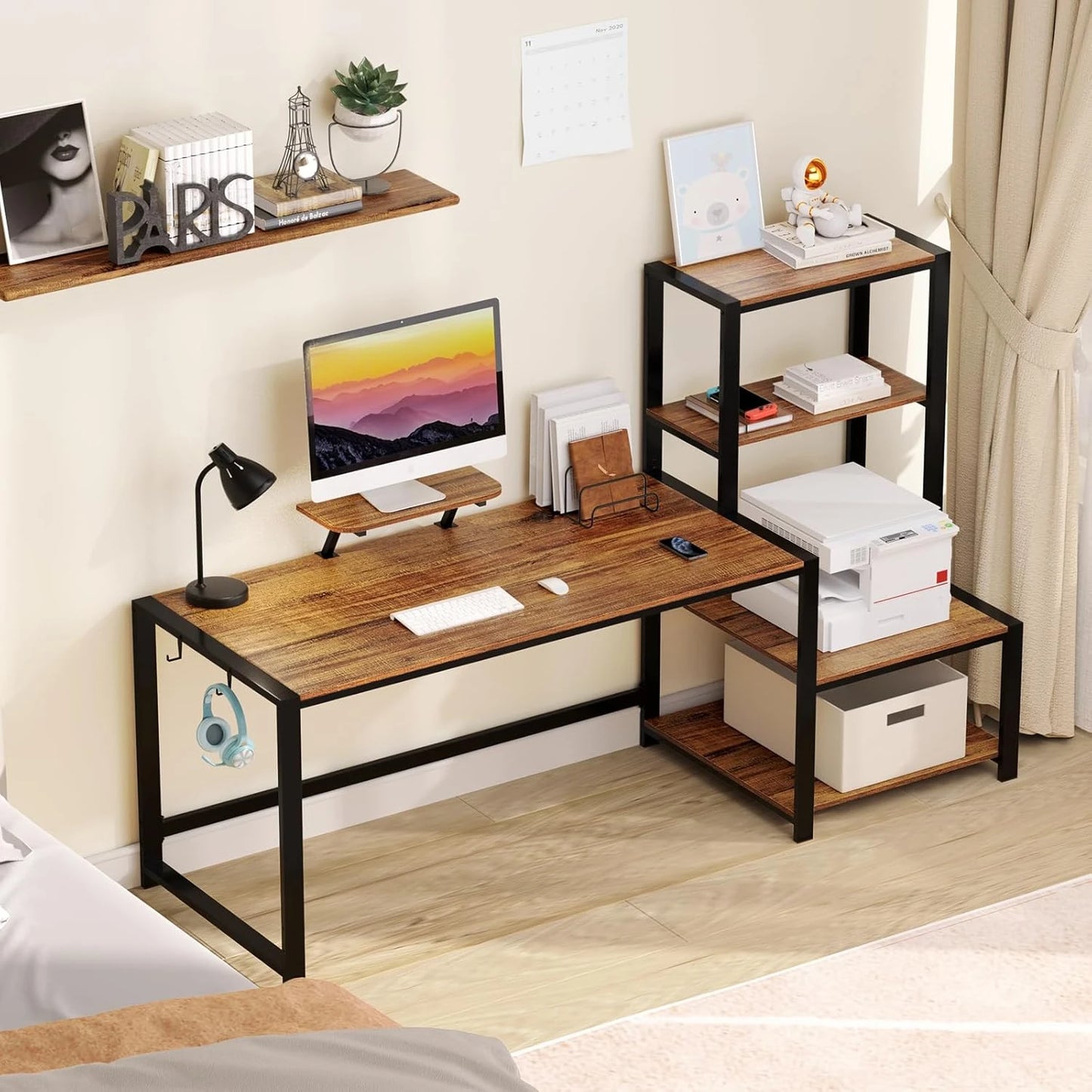 Desk With Shelving System