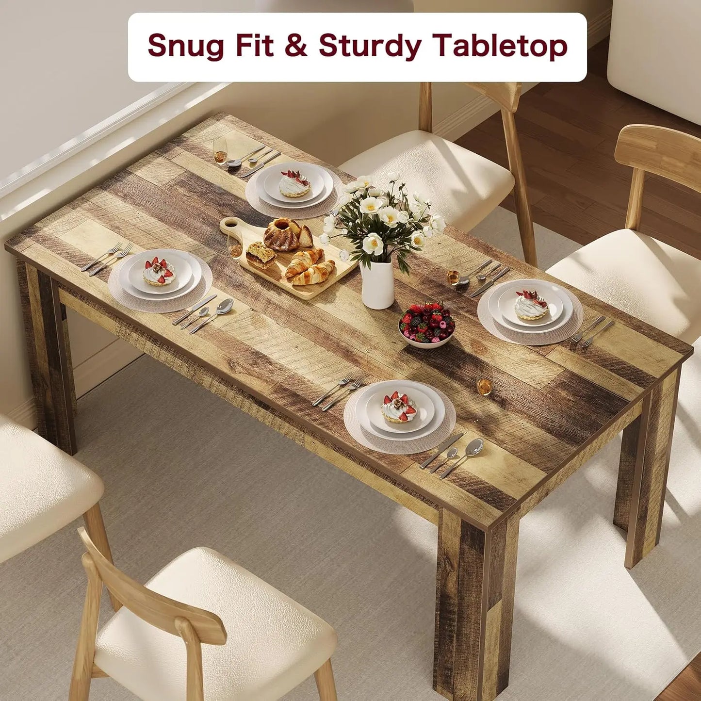 63" Farmhouse Dining Table
