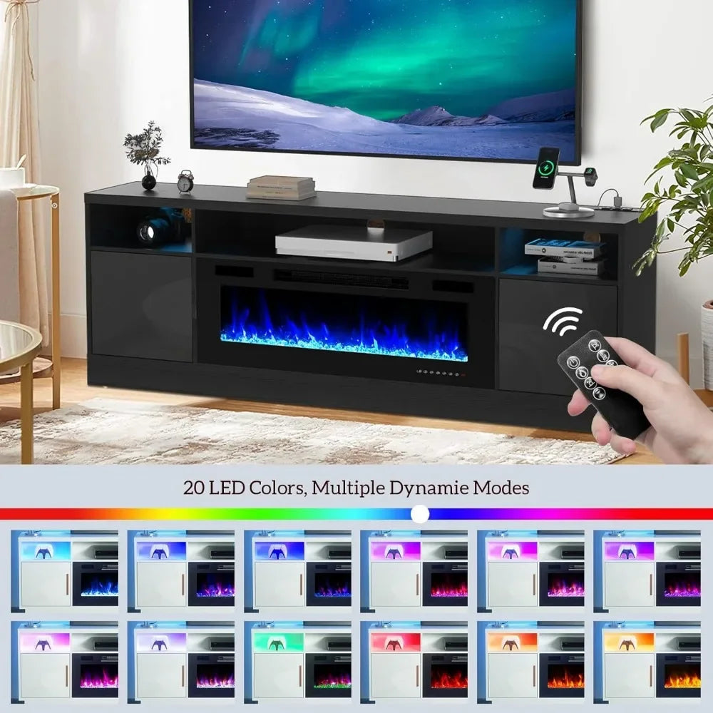 70" Electric Fireplace Entertainment Center