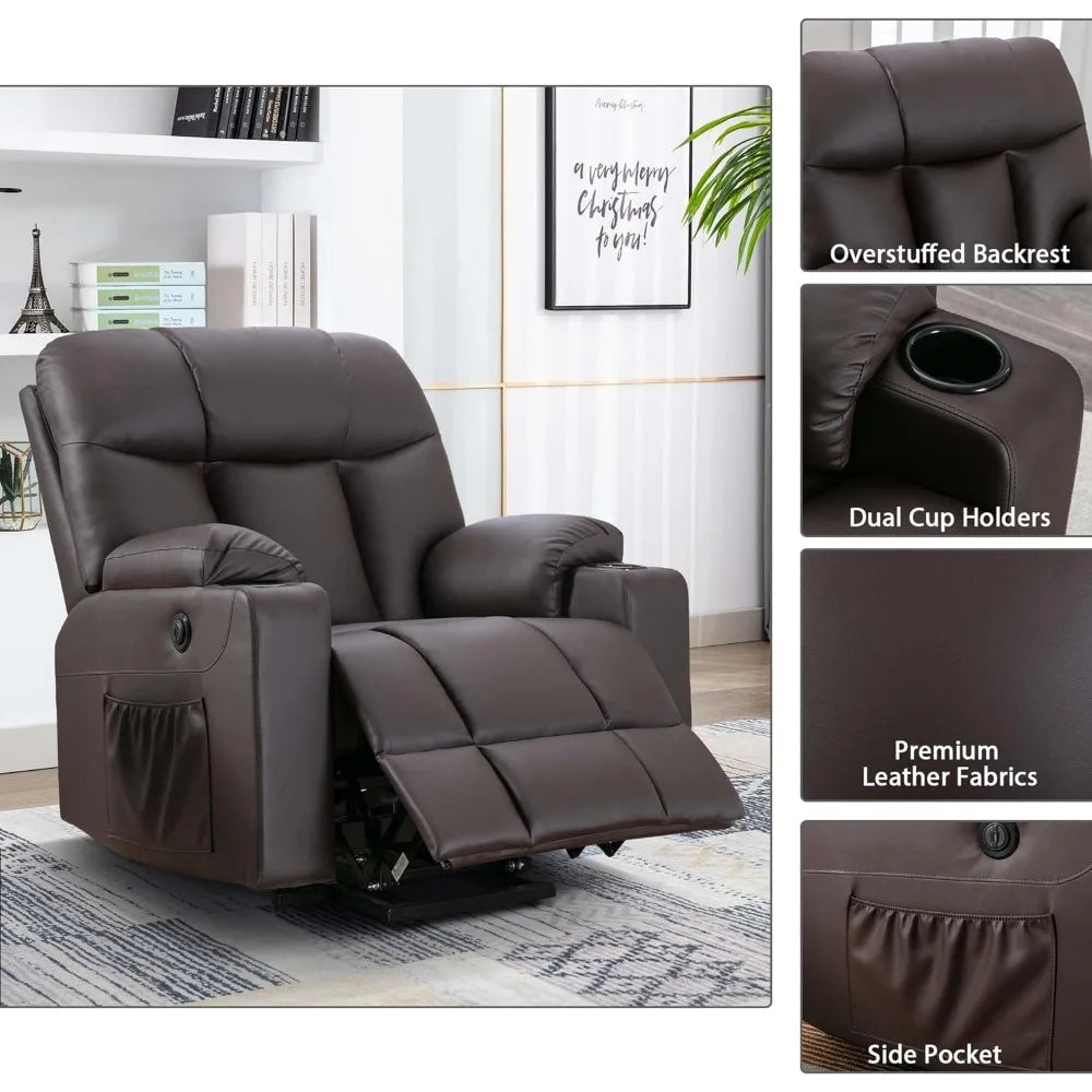 Oversized Recliner Heated & Massage Chair