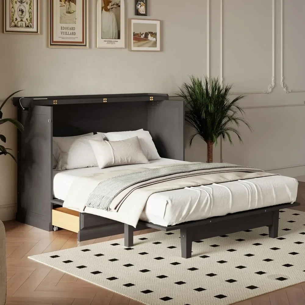 Solid Pine Full Murphy Bed