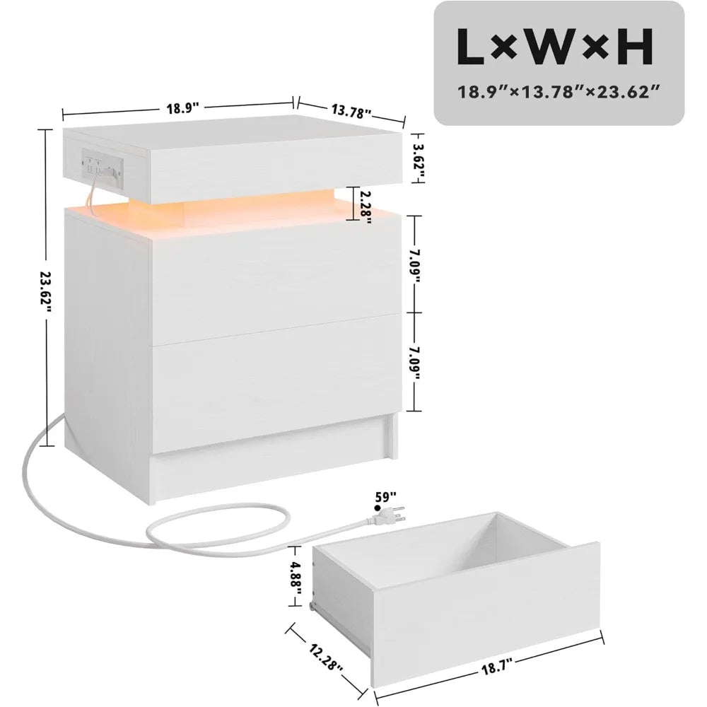 Modern Night Stand Set of 2