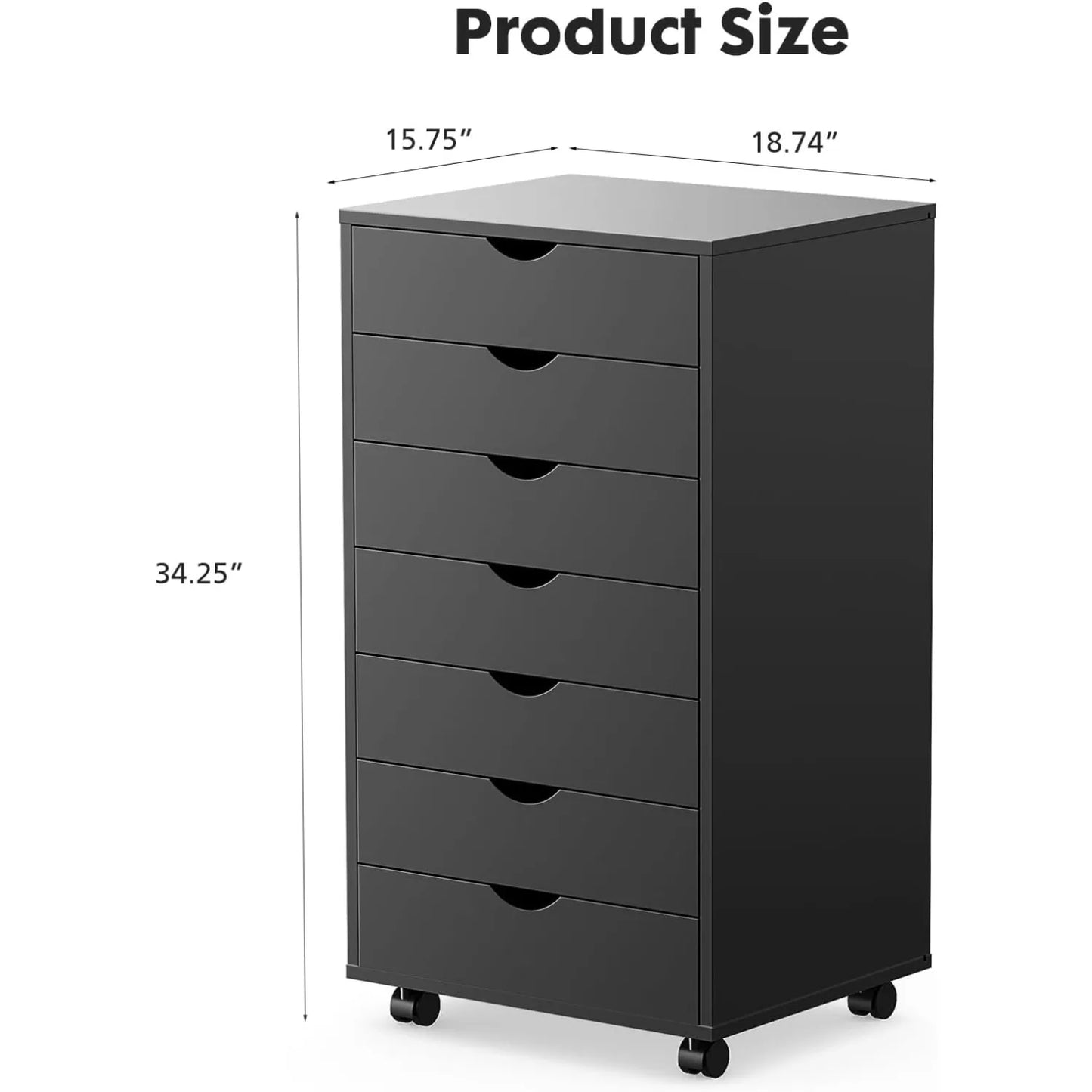 7 Drawer Chest Rolling Filing Cabinet