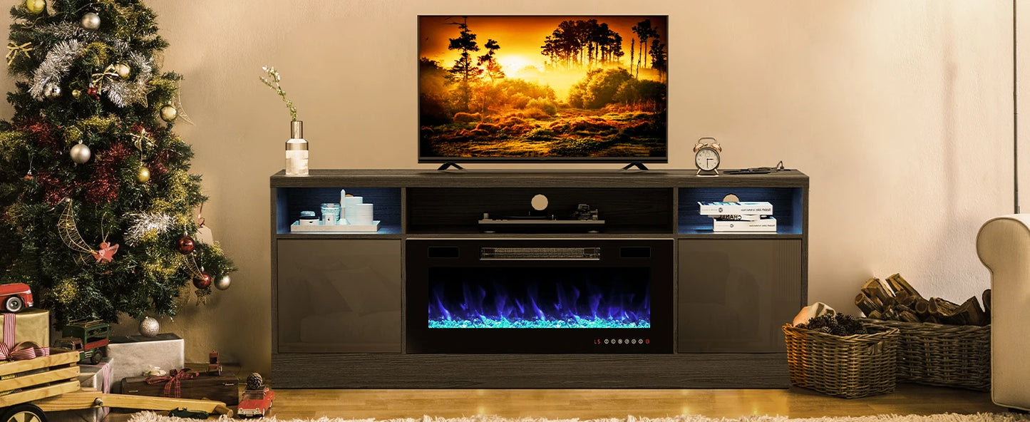 70" Electric Fireplace Entertainment Center