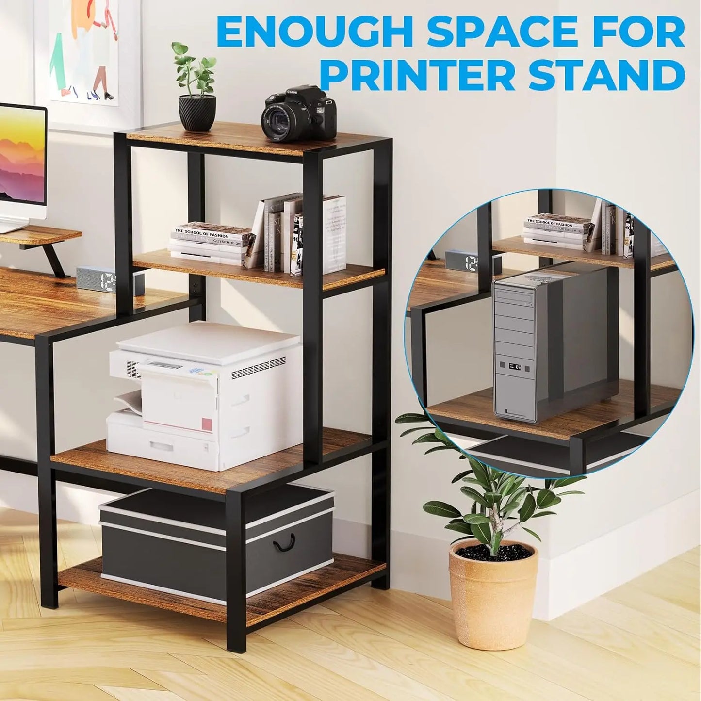 Desk With Shelving System