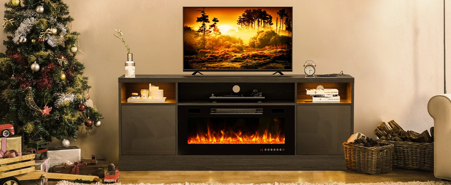 70" Electric Fireplace Entertainment Center