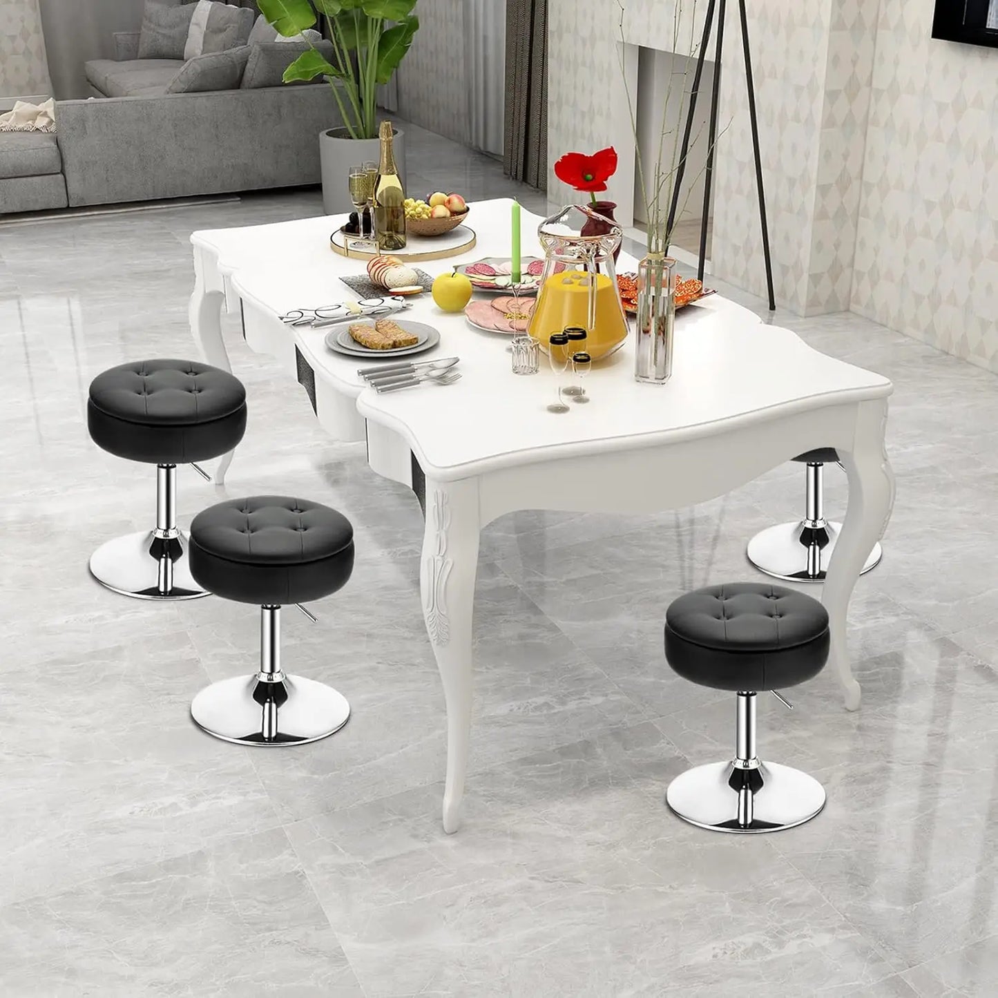 Hidden Storage Set of 3 Counter Height Bar Stools