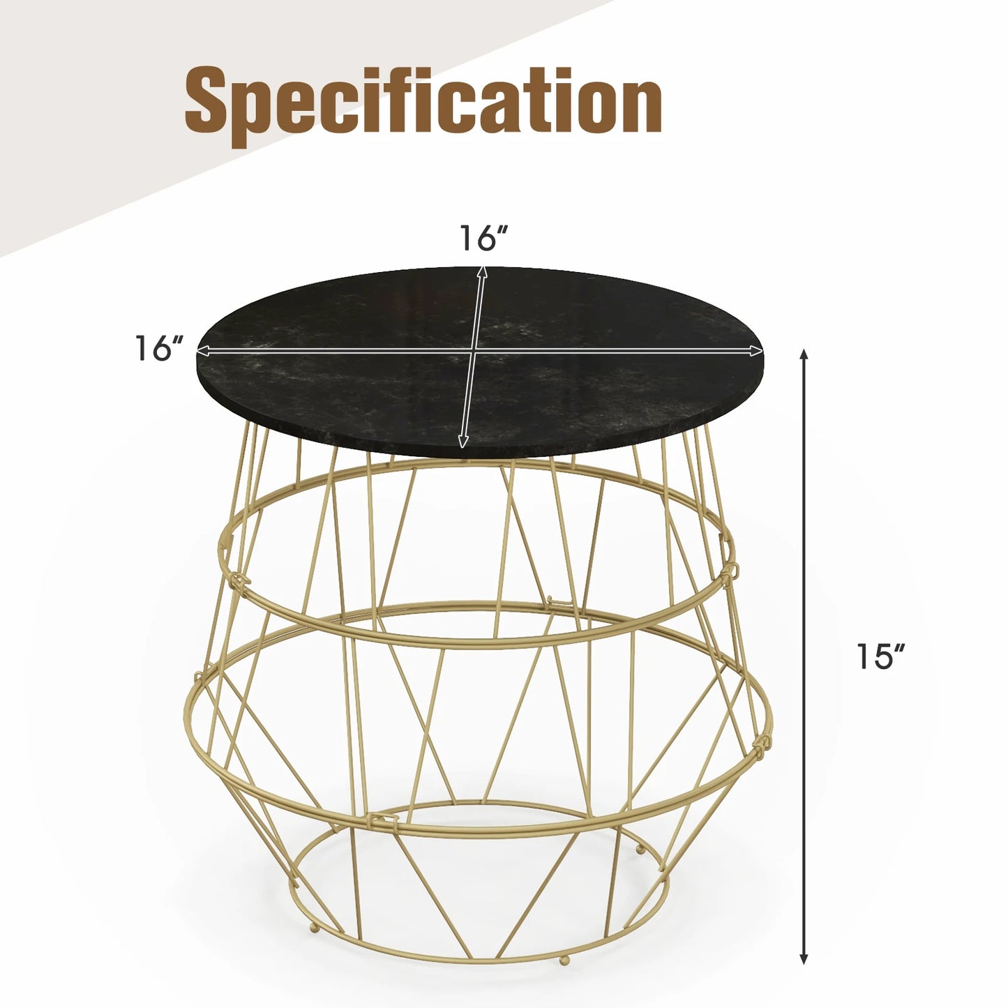 3D End Table with Storage