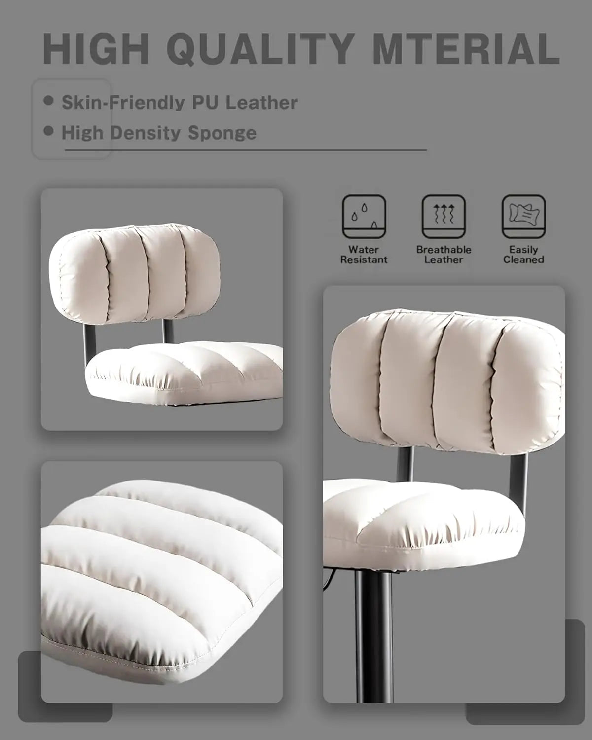 Modern Swivel Bar Stools Set of 2