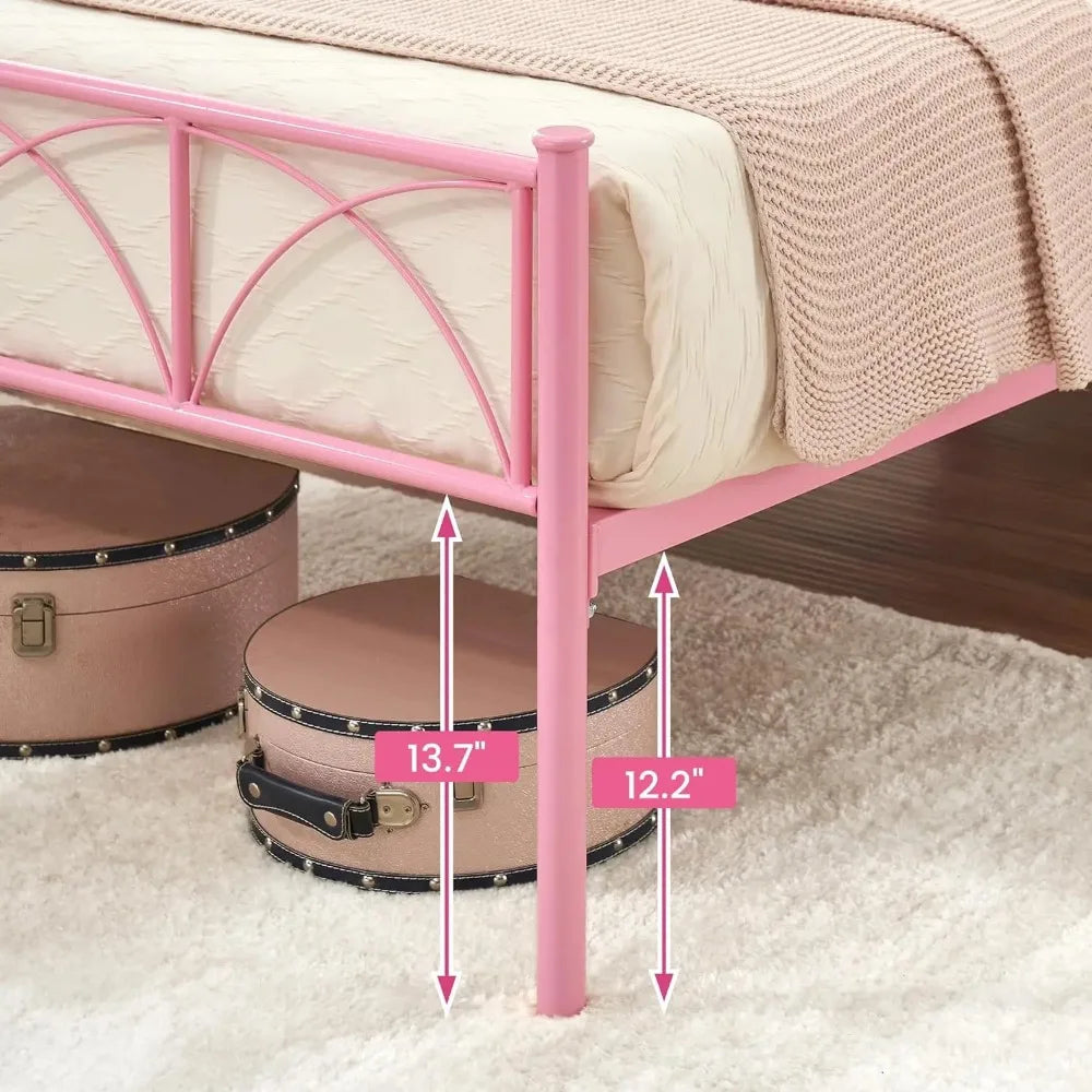 Pink Twin Simple Bed