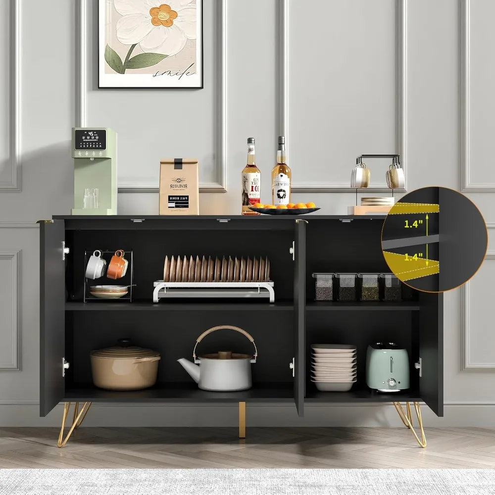 79" Modern 5 Cabinet Fluted Entertainment Center