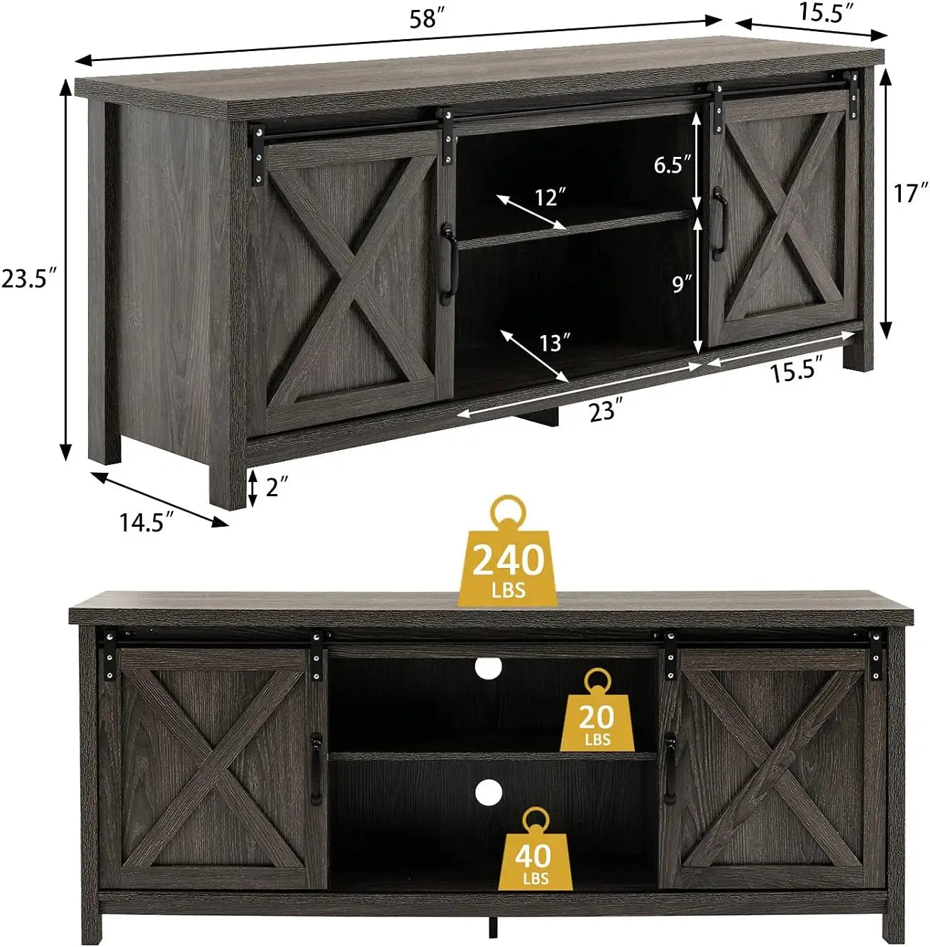 Rustic Farmhouse Entertainment Center