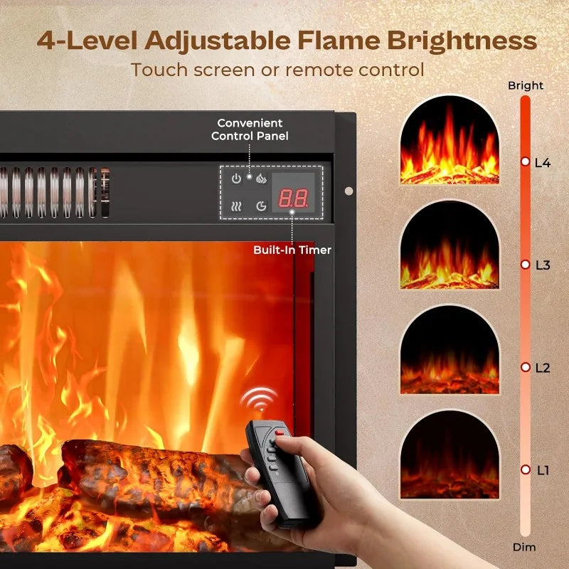 Fireplace LED TV Stand/Dresser