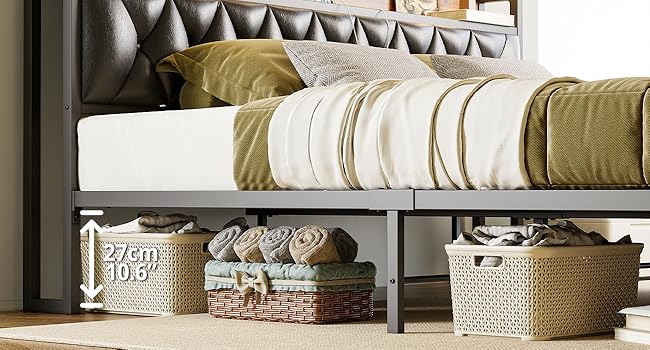 Upholstered & Wood Bed