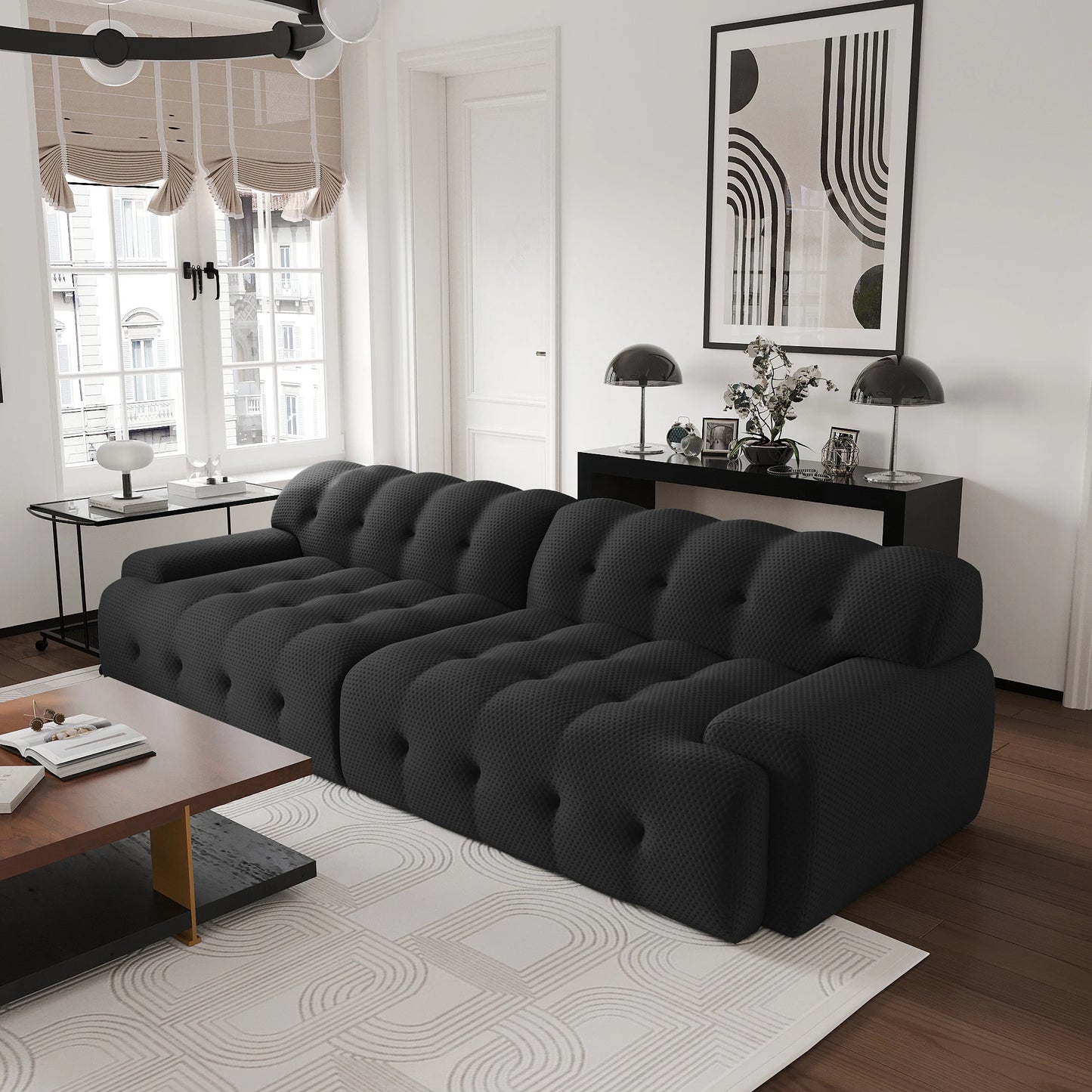 102" Bubble Sectional Sofa