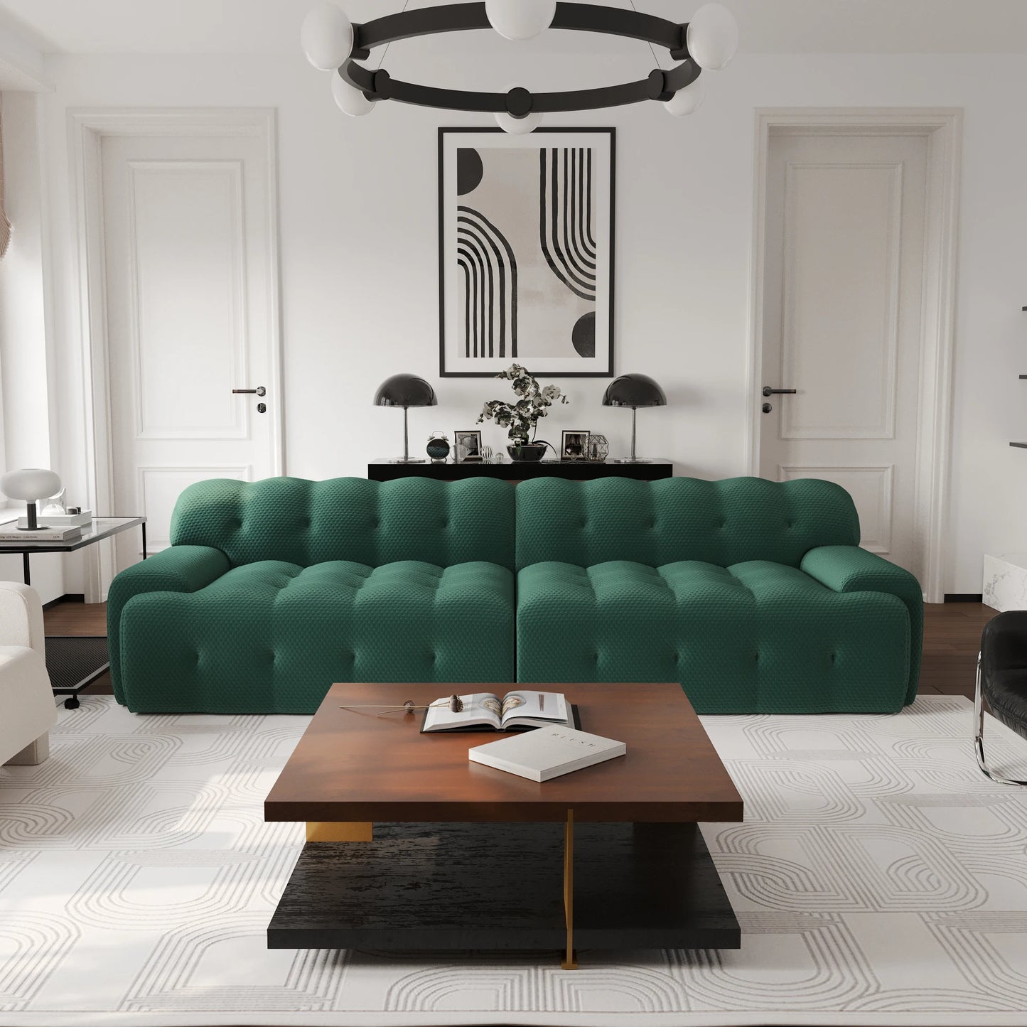 102" Bubble Sectional Sofa
