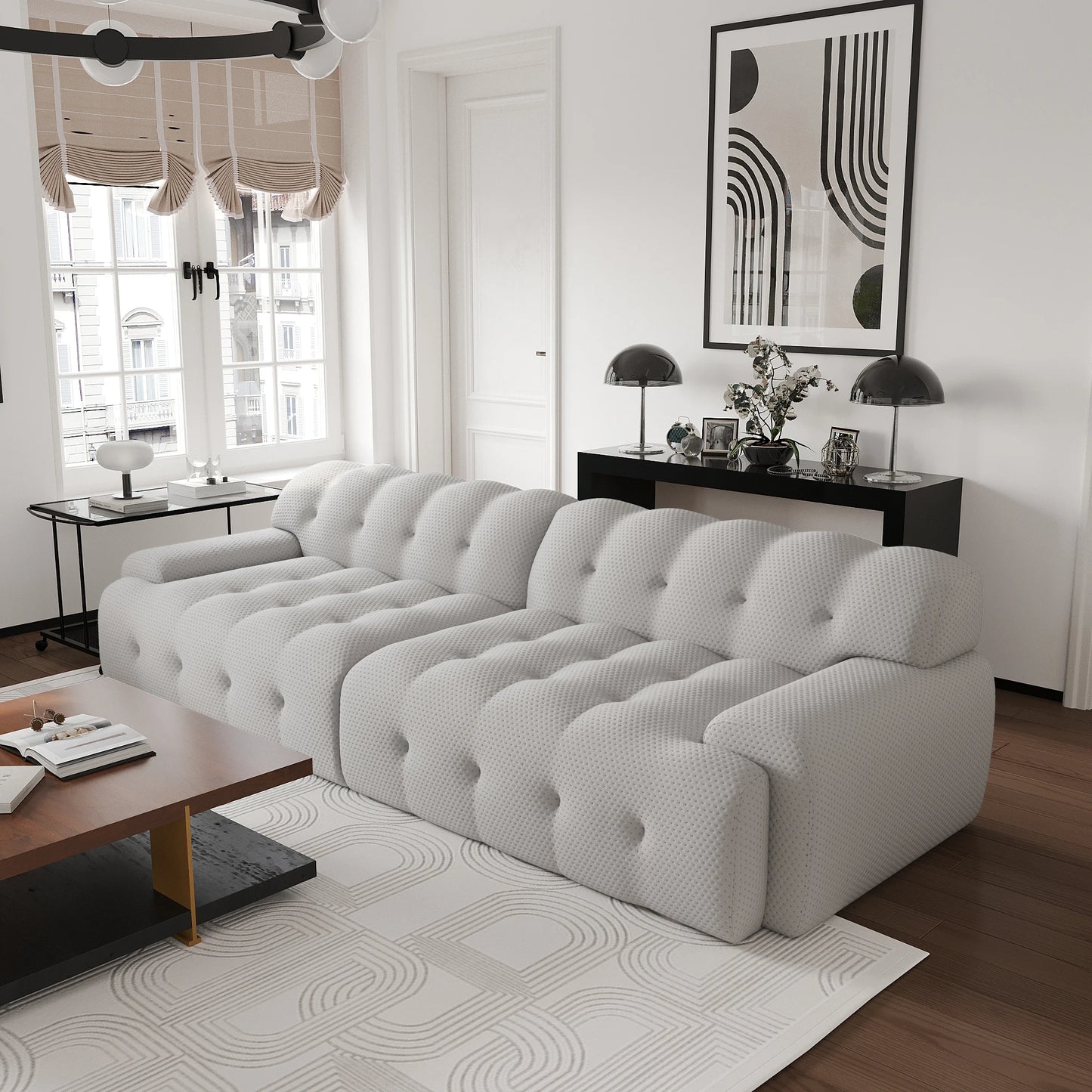 102" Bubble Sectional Sofa