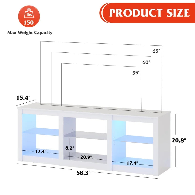 58" Modern LED TV Stand