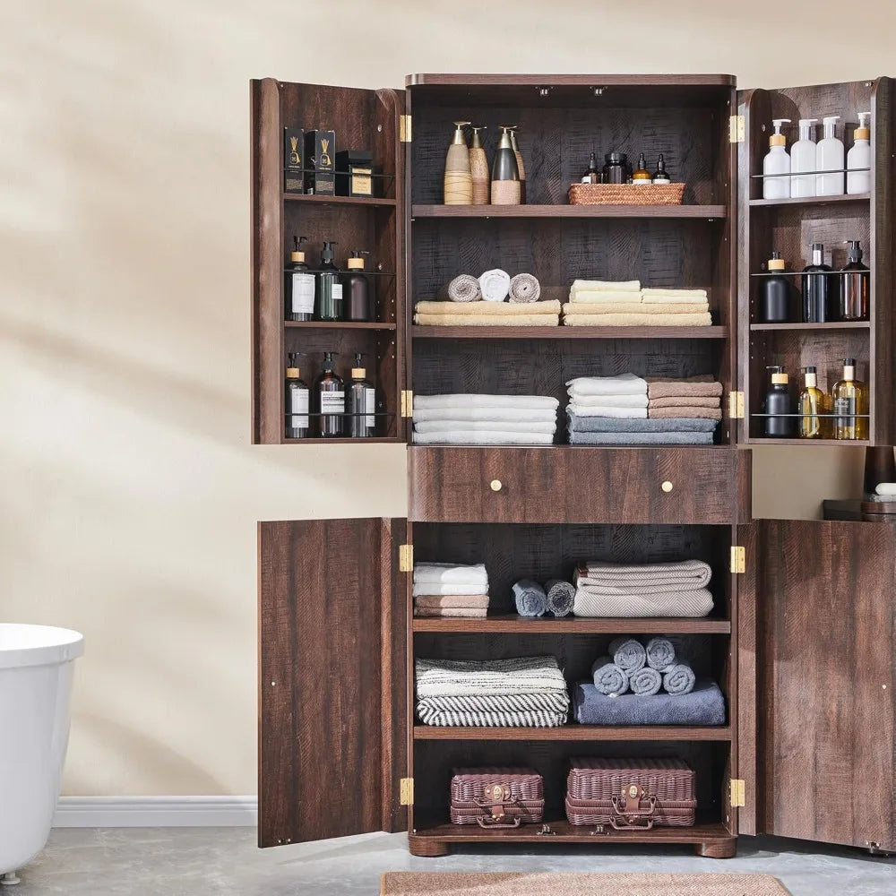 71" Tall Bathroom Storage Cabinet