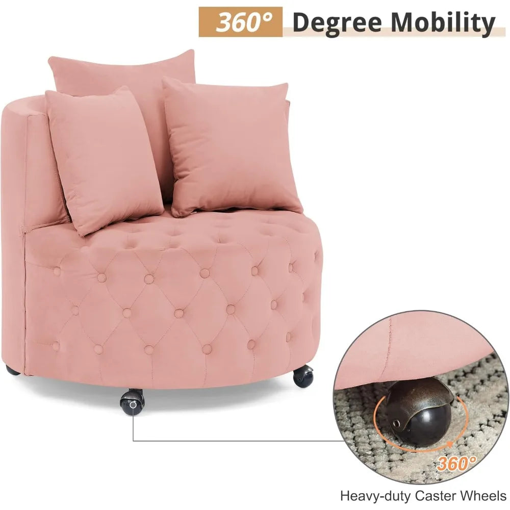 Swivel Barrel Accent Chair