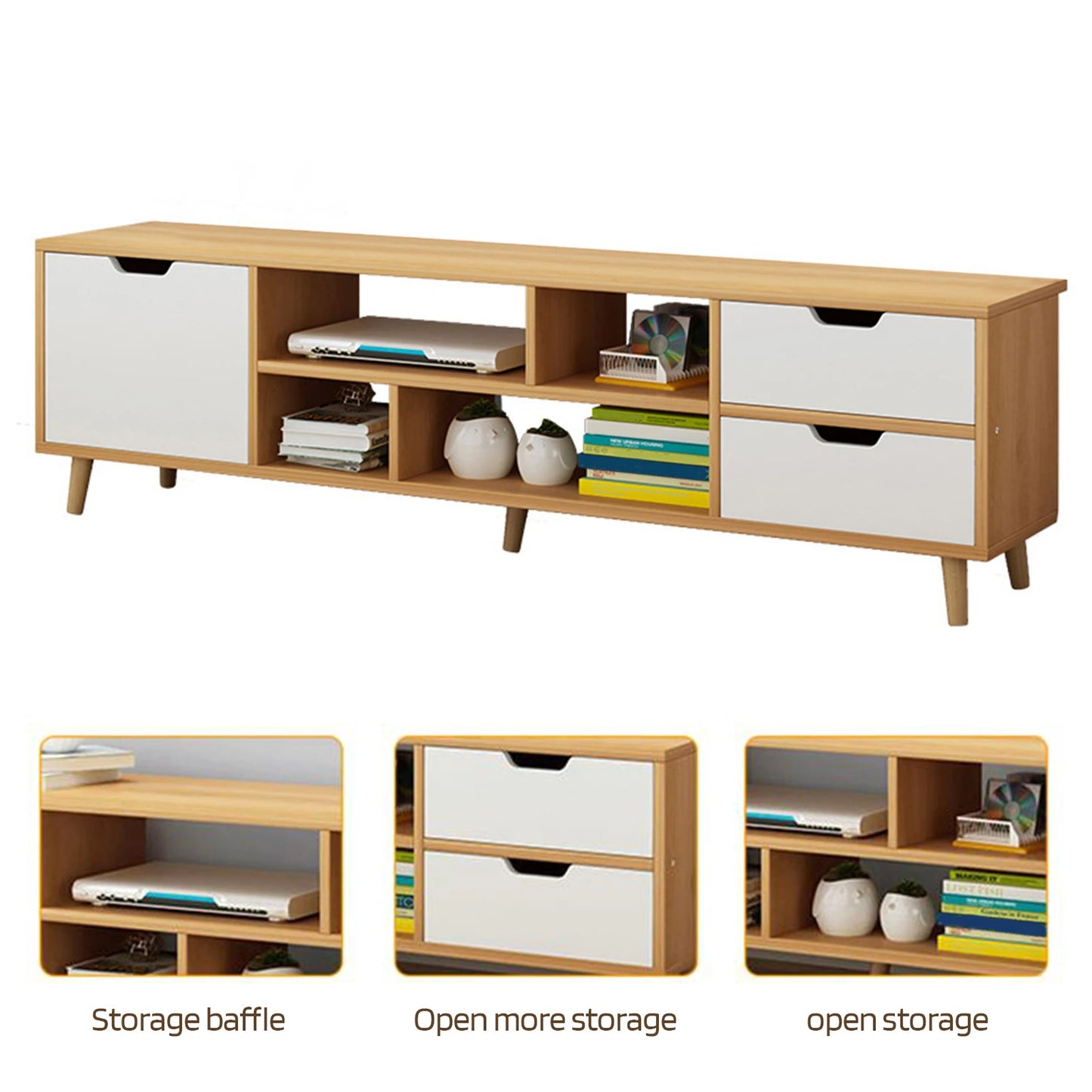 Minimalist Wooden Entertainment Center
