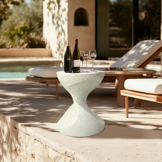 Hourglass Shaped End Table