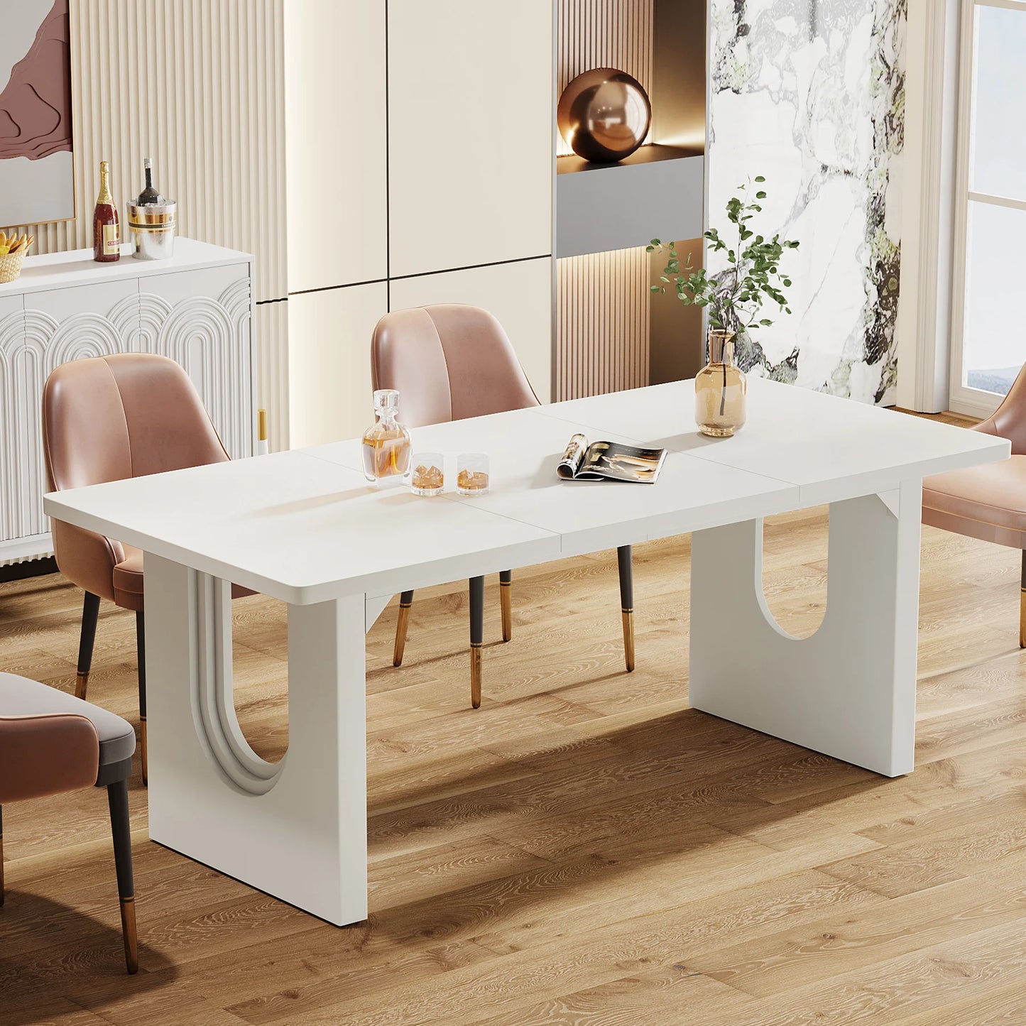 71" Modern Wood Dining Table