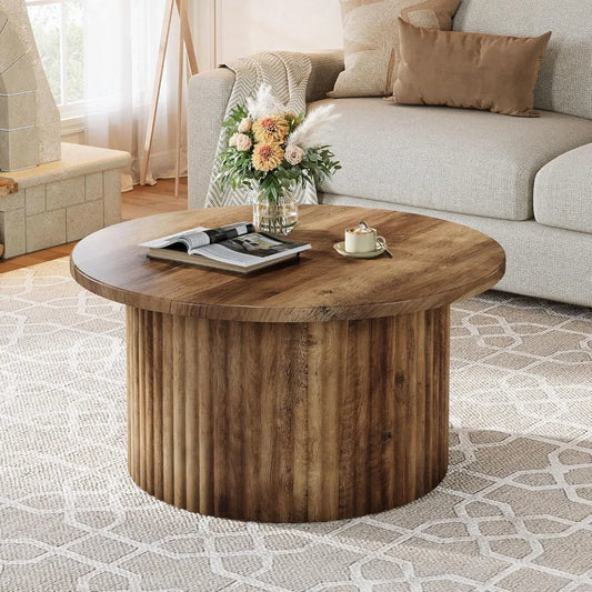 31.5" Fluted Drum Coffee Table