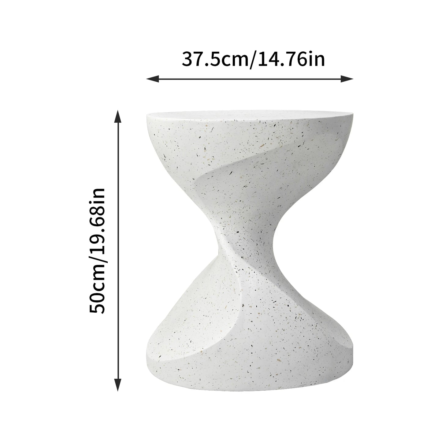 Hourglass Shaped End Table