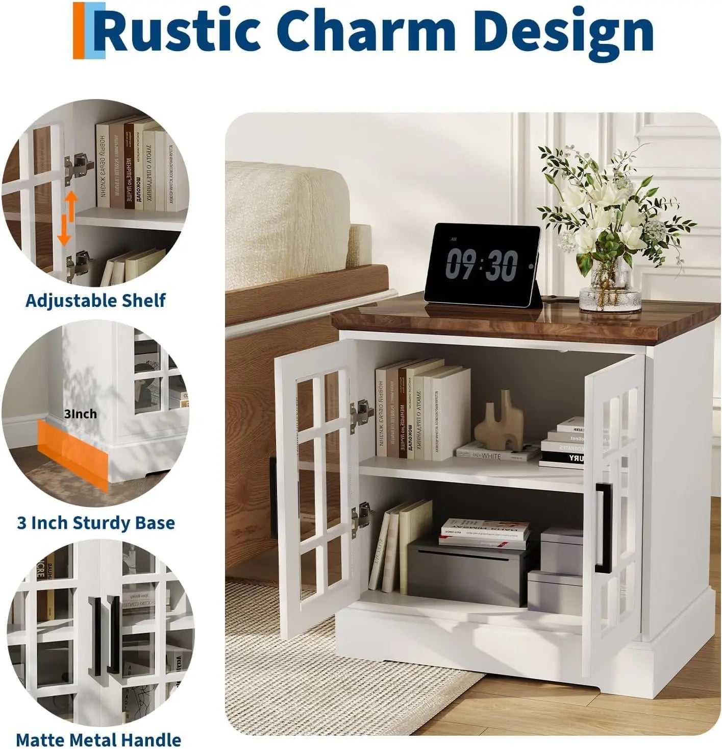 Classic White Nightstand/End Tables