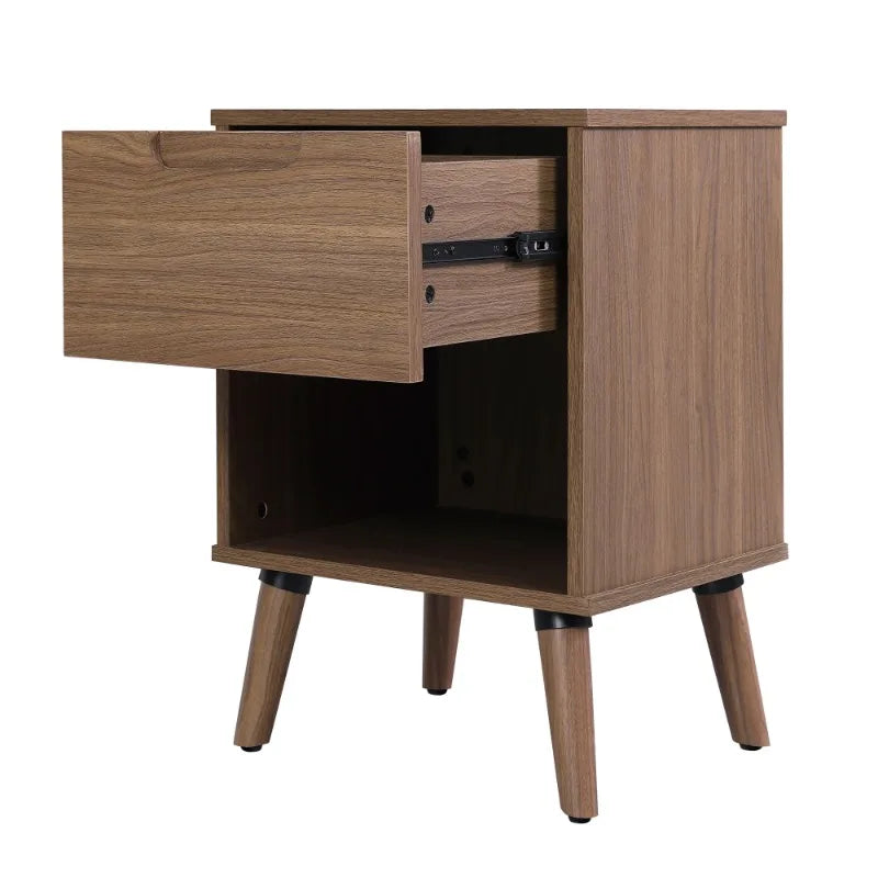 Mid Century Modern Boxy Nightstand/End Table