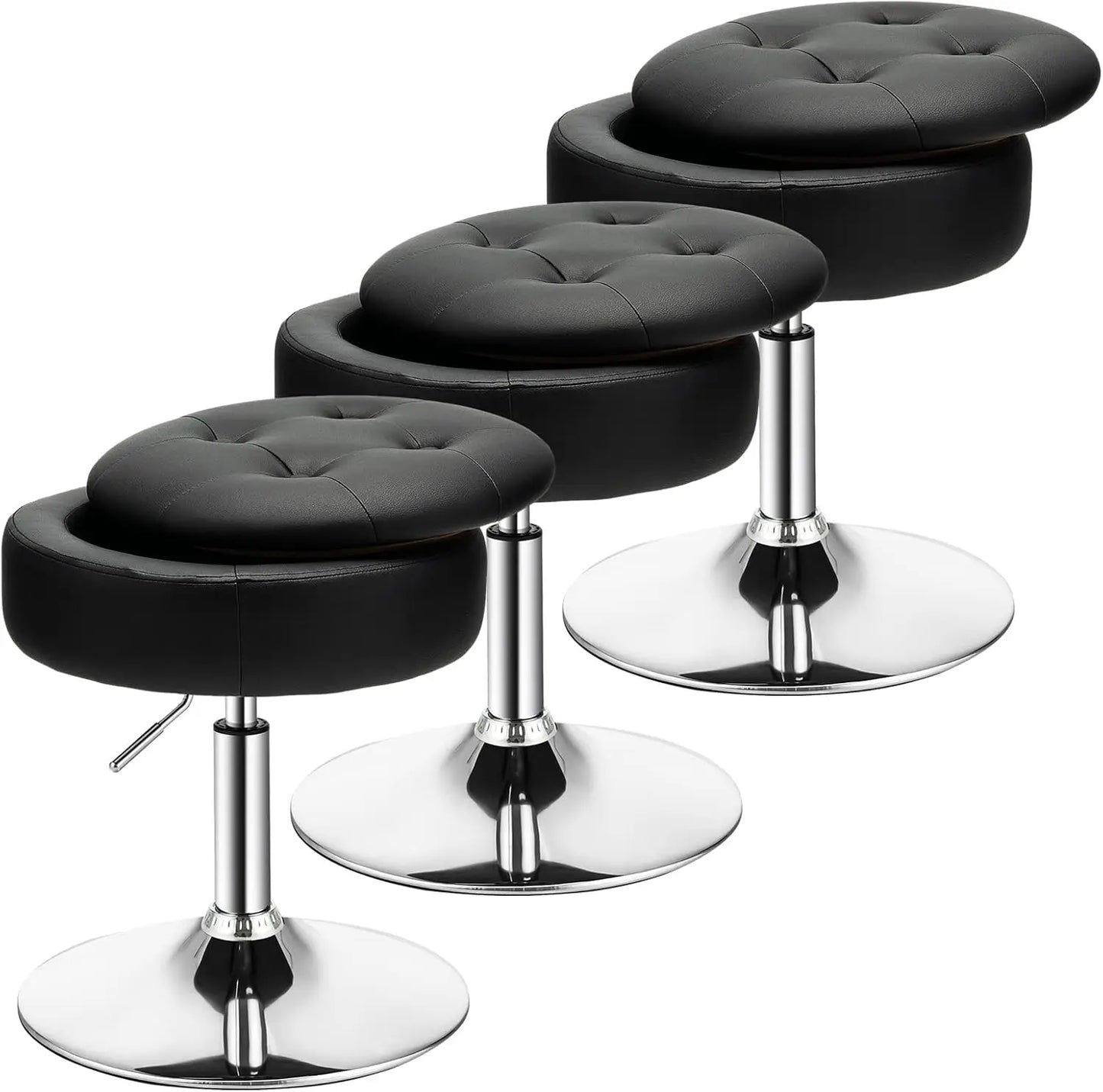 Hidden Storage Set of 3 Counter Height Bar Stools