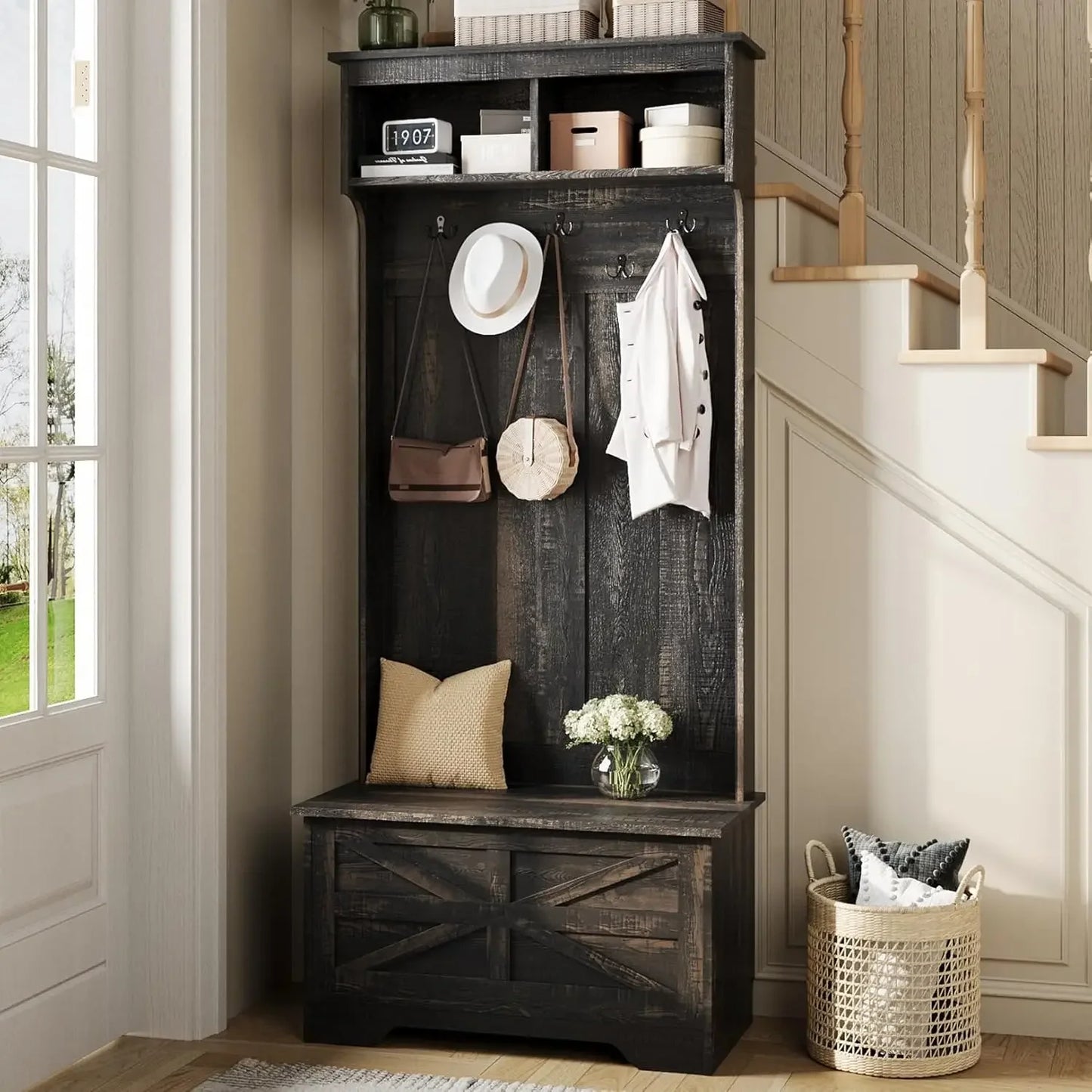 71" Entryway Hall Tree
