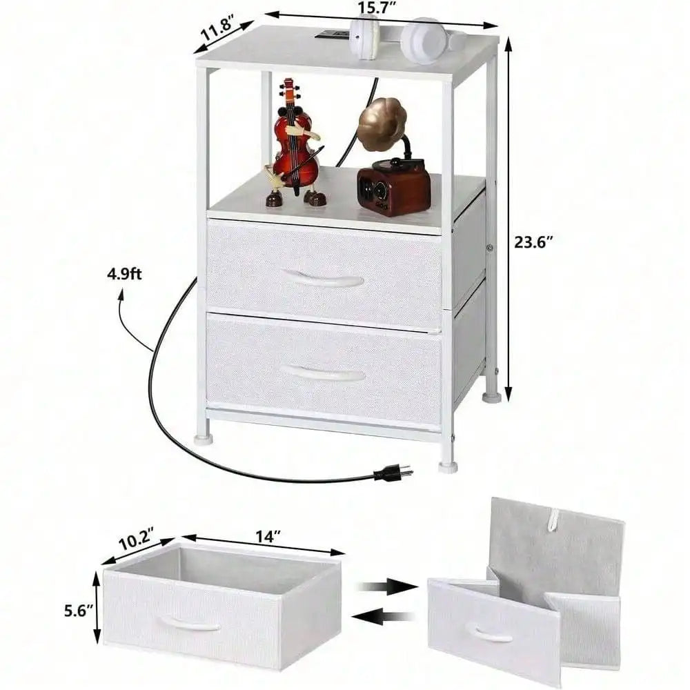 Bedroom Nightstand Set of 2